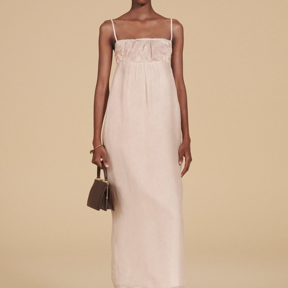 VERY RARE ZARA MATCHING ORGANZA DRESS-LIMITED EDITION DUSTY PINK SIZE M NWT